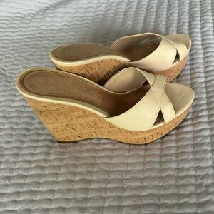 ALDO real leather cork wedges